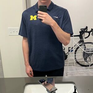 Umich Nike Men's Blue Golf Polo